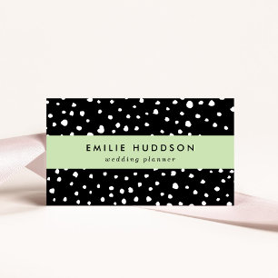 Dalmatian Dots, Dalmatian Spots, Black and White Business Card