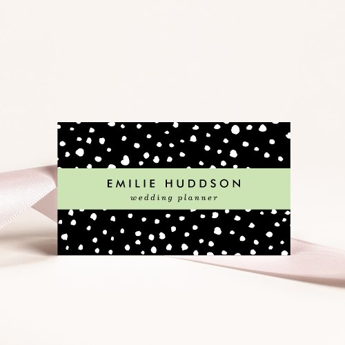 Dalmatian Dots Dalmatian Spots Black and White Business Card