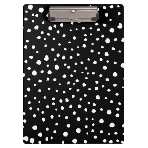 Dalmatian Dots Dalmatian Spots Black and White Clipboard