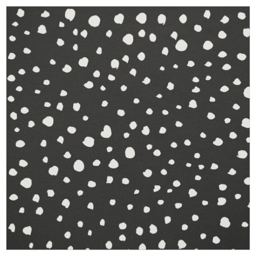 Dalmatian Dots, Dalmatian Spots, Black and White ( Fabric
