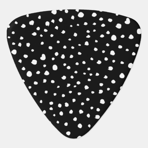Dalmatian Dots Dalmatian Spots Black and White Guitar Pick