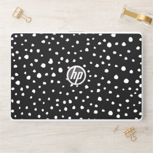 Dalmatian Dots, Dalmatian Spots, Black and White HP Laptop Skin