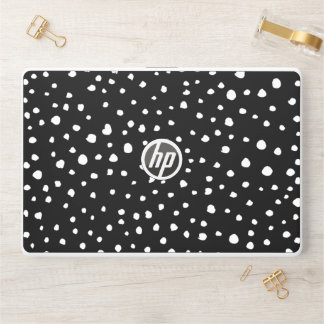 Dalmatian Dots, Dalmatian Spots, Black and White HP Laptop Skin