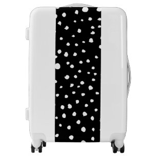 Dalmatian Dots, Dalmatian Spots, Black and White Luggage
