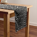 Dalmatian Dots, Dalmatian Spots, Black and White Medium Table Runner