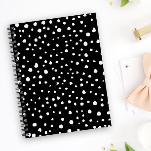 Dalmatian Dots, Dalmatian Spots, Black and White Notebook