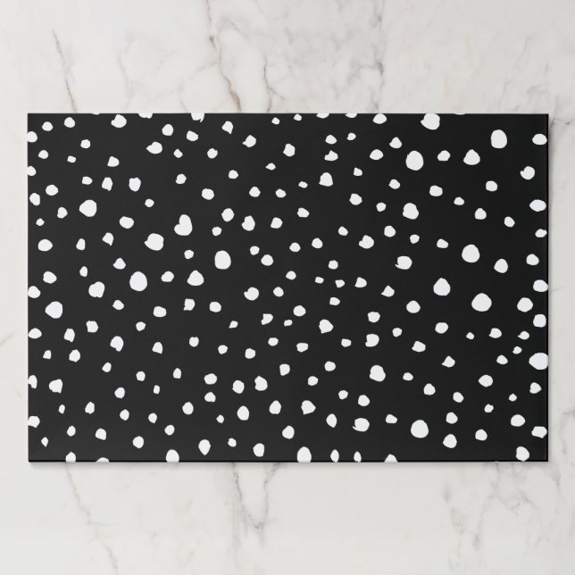 Dalmatian Dots, Dalmatian Spots, Black and White Paper Pad (Front)