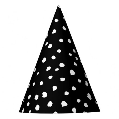 Dalmatian Dots Dalmatian Spots Black and White Party Hat