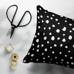 Dalmatian Dots, Dalmatian Spots, Black and White Pillow Case