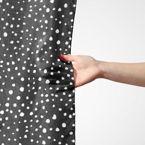 Dalmatian Dots Dalmatian Spots Black and White Scarf