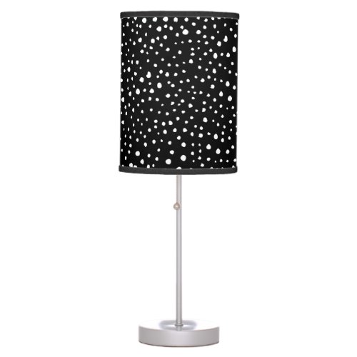 Dalmatian Dots Dalmatian Spots Black and White Table Lamp