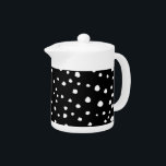 Dalmatian Dots, Dalmatian Spots, Black and White Teapot<br><div class="desc">Cute, fun and adorable dalmatian spots pattern in black and white color. Modern and trendy gift, perfect for dalmatian lover in your life.</div>