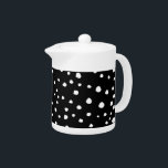 Dalmatian Dots, Dalmatian Spots, Black and White Teapot<br><div class="desc">Cute,  fun and adorable dalmatian spots pattern in black and white color. Modern and trendy gift,  perfect for dalmatian lover in your life.</div>