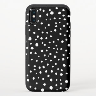 Dalmatian Dots, Dalmatian Spots, Black and White iPhone X Slider Case