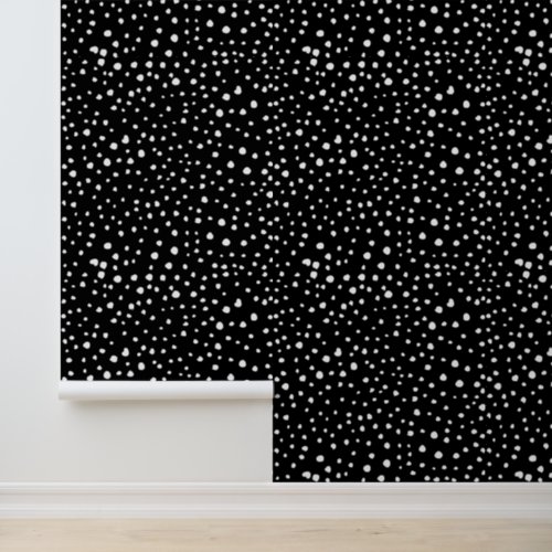 Dalmatian Dots Dalmatian Spots Black and White Wallpaper