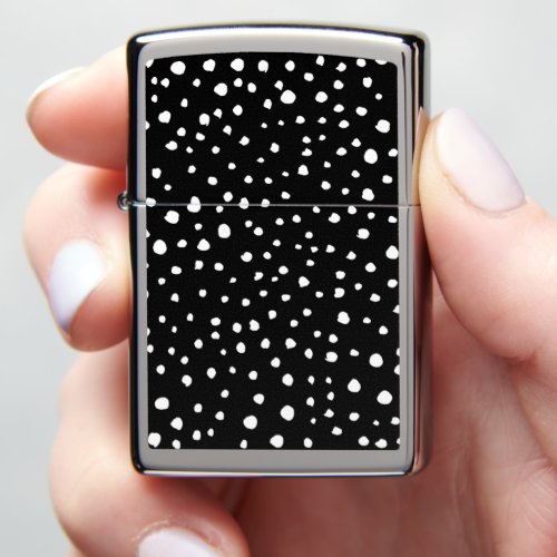 Dalmatian Dots Dalmatian Spots Black and White Zippo Lighter