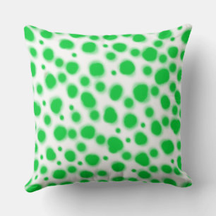 dalmatian dots green animal print spot throw pillow