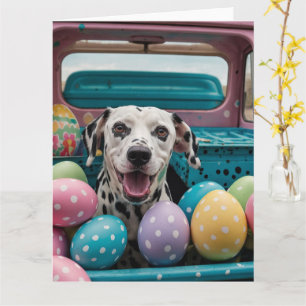 Dalmatian Easter Eggs Card