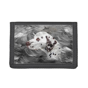 Dalmatian face tri-fold wallet