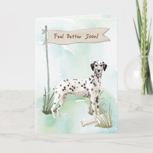 Dalmatian Feel Better After Surgery to Dog Card