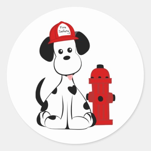 Dalmatian Fire Dog Classic Round Sticker