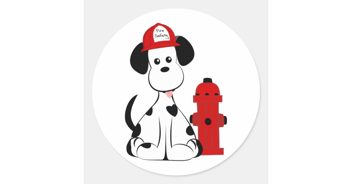 Dalmatian Fire Dog Classic Round Sticker | Zazzle