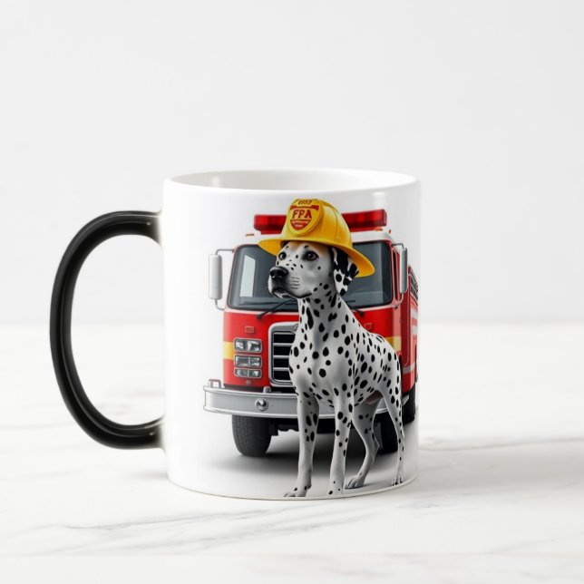 Dalmatian Fire Truck Duty Mug 15oz (Left)