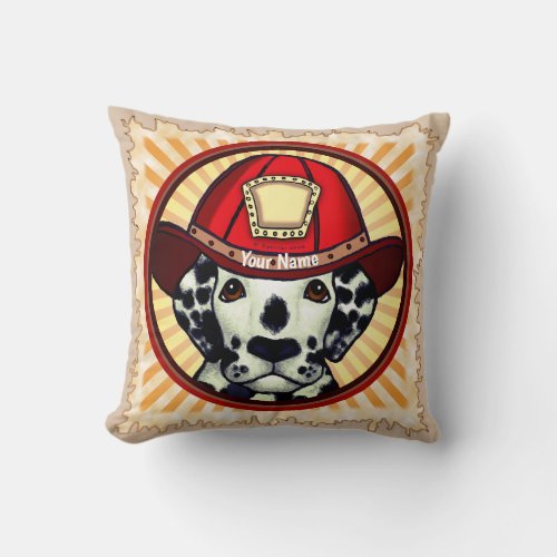 Dalmatian Firefighter custom name pillow