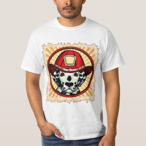 Dalmatian Firefighter custom name T_Shirt