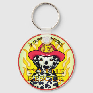 Dalmatian Firefighter  keychain
