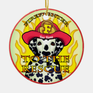 Dalmatian Firefighter ornament