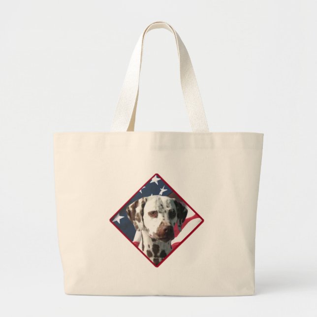 Dalmatian Flag 2 Large Tote Bag (Front)