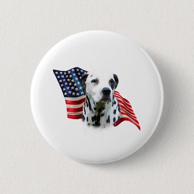 Dalmatian Flag Pinback Button (Front)