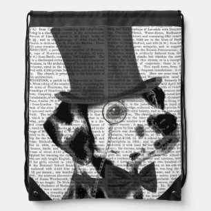 Dalmatian, Formal Hound and Hat Drawstring Bag