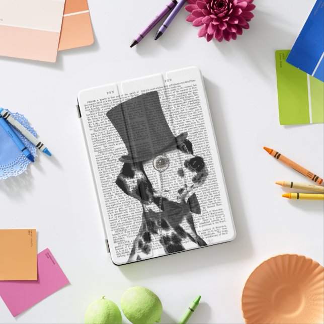 Dalmatian, Formal Hound and Hat iPad Pro Cover (Desk)