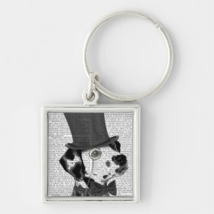 Dalmatian, Formal Hound and Hat Keychain