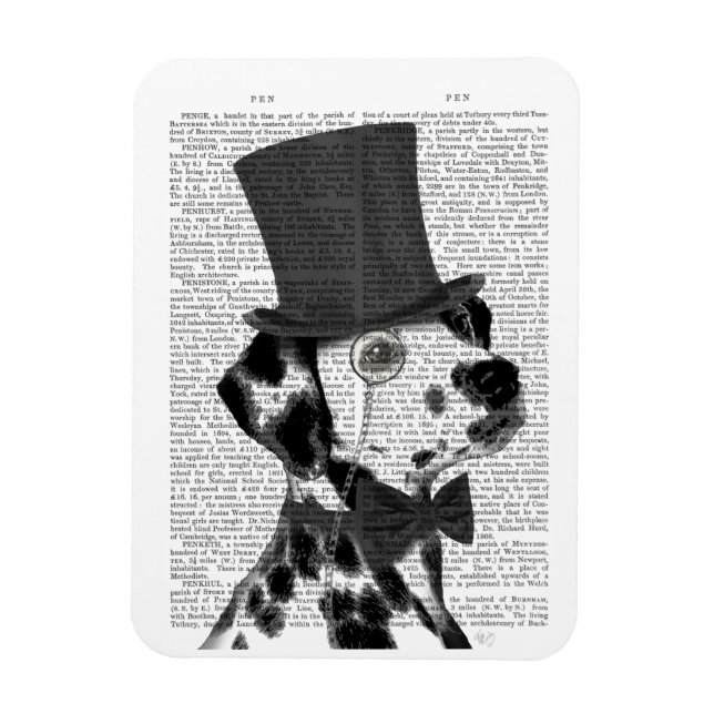 Dalmatian, Formal Hound and Hat Magnet (Vertical)