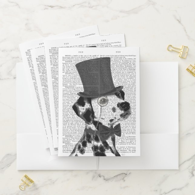 Dalmatian, Formal Hound and Hat Pocket Folder (In Situ)