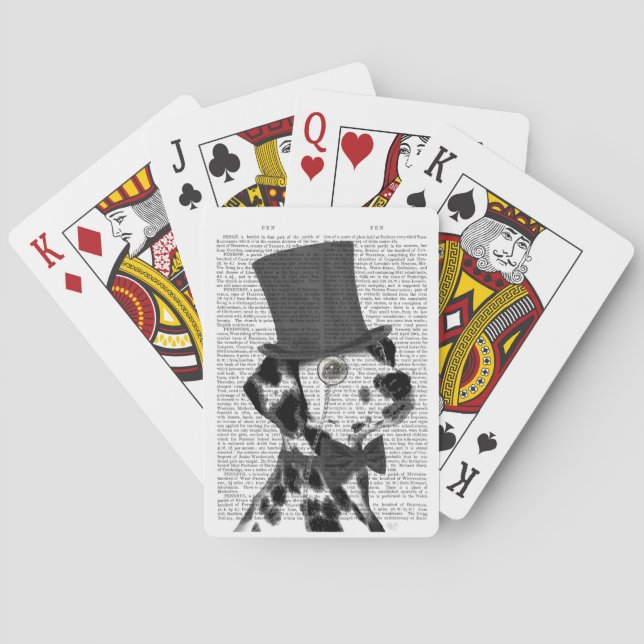 Dalmatian, Formal Hound and Hat Poker Cards (Back)