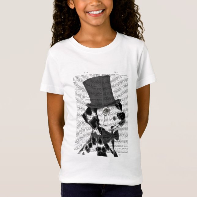 Dalmatian, Formal Hound and Hat T-Shirt (Front)