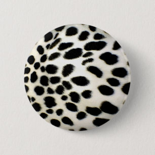 Dalmatian Fur Customize Texture Black and White Button