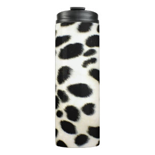 Dalmatian Fur Customize Texture Black and White Thermal Tumbler