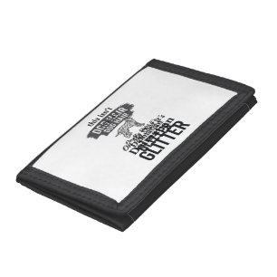 Dalmatian Glitter Funny Dog Hair Quote Design_1 Tri-fold Wallet