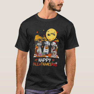 Dalmatian Hallothanksmas Halloween Thanksgiving T-Shirt