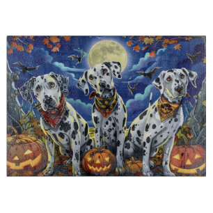 Dalmatian Halloween Spooky Cutting Board