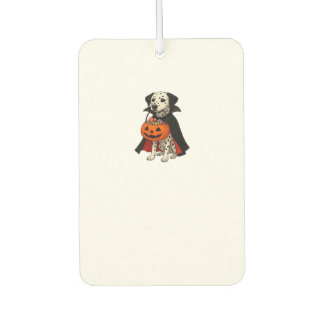 Dalmatian Halloween Vampire Dog with Pumpkin Baske Air Freshener