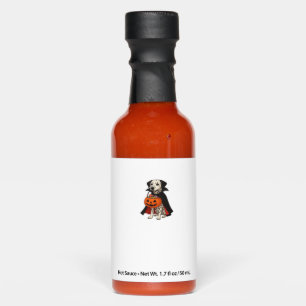 Dalmatian Halloween Vampire Dog with Pumpkin Baske Hot Sauces