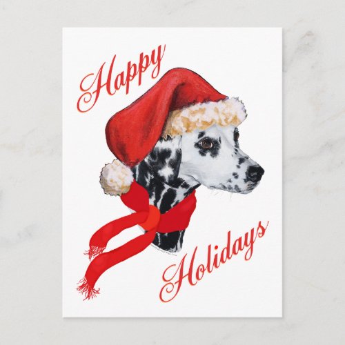 Dalmatian Happy Holidays Holiday Postcard