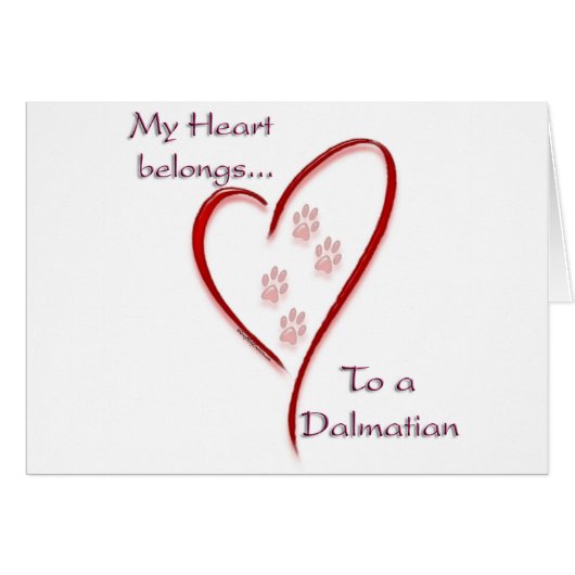 Dalmatian Heart Belongs Cards (Front Horizontal)