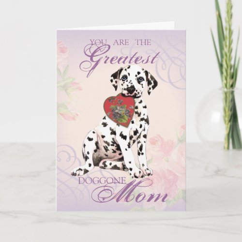 Dalmatian Heart Mom Card